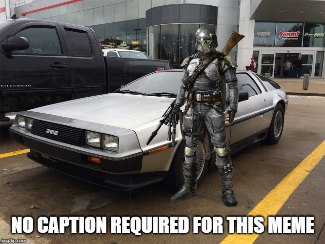 Man and Delorean | NO CAPTION REQUIRED FOR THIS MEME | image tagged in man and delorean | made w/ Imgflip meme maker