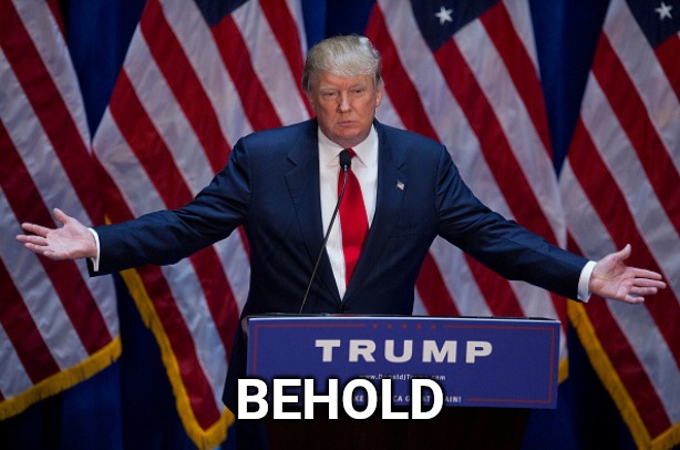 Donald Trump | BEHOLD | image tagged in donald trump | made w/ Imgflip meme maker