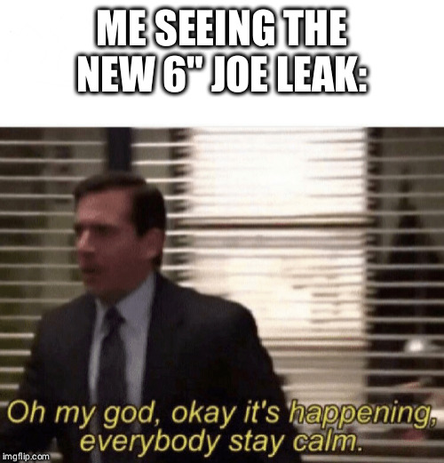 Oh my god,okay it's happening,everybody stay calm | ME SEEING THE NEW 6" JOE LEAK: | image tagged in oh my god okay it's happening everybody stay calm | made w/ Imgflip meme maker