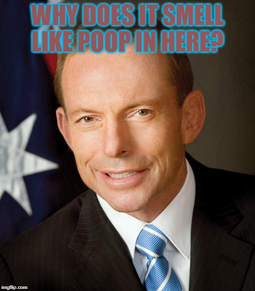 Mr Abbott is tired of the lies of Bill Shorten, MT and Julia Gillard | WHY DOES IT SMELL LIKE POOP IN HERE? | image tagged in tony abbott,poop,rubbish,manure,malcolm turnbull,politicians | made w/ Imgflip meme maker