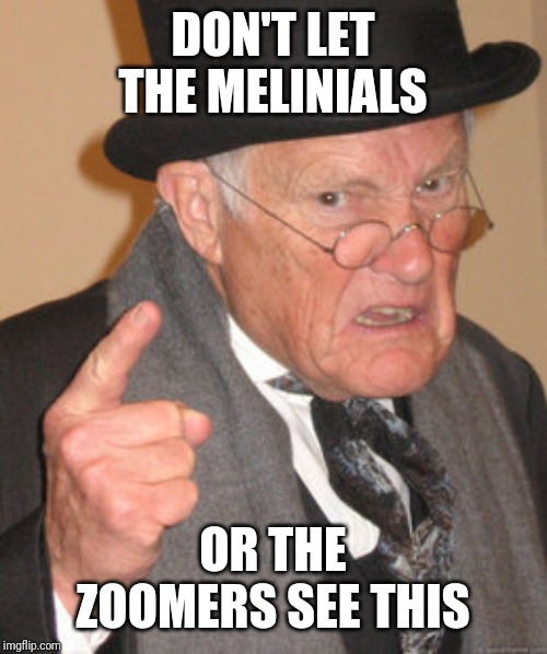 Back In My Day Meme | DON'T LET THE MELINIALS OR THE ZOOMERS SEE THIS | image tagged in memes,back in my day | made w/ Imgflip meme maker