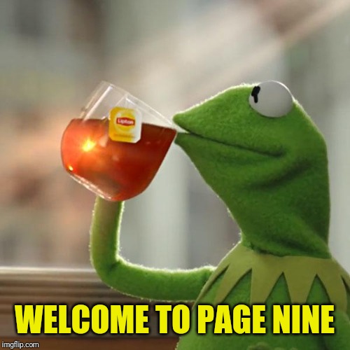 But That's None Of My Business Meme | WELCOME TO PAGE NINE | image tagged in memes,but thats none of my business,kermit the frog | made w/ Imgflip meme maker