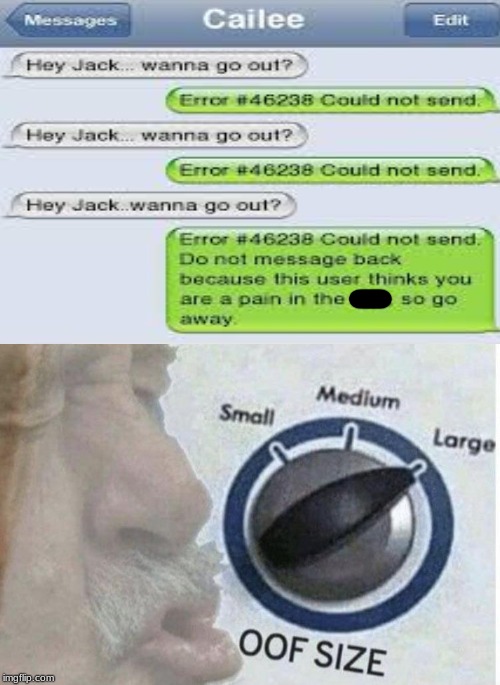 image tagged in oof size large | made w/ Imgflip meme maker