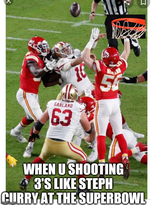 Jimmy g | WHEN U SHOOTING 3'S LIKE STEPH CURRY AT THE SUPERBOWL | image tagged in superbowl,funny | made w/ Imgflip meme maker