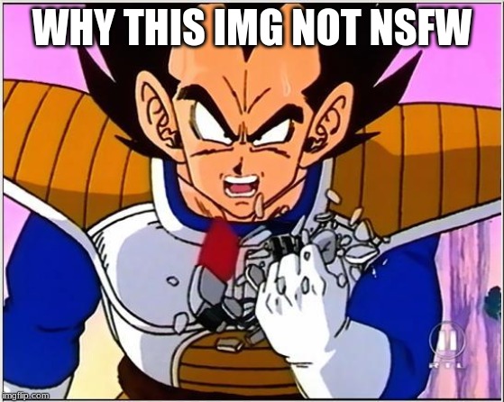 Vegeta over 9000 | WHY THIS IMG NOT NSFW | image tagged in vegeta over 9000 | made w/ Imgflip meme maker