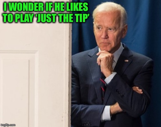 I WONDER IF HE LIKES TO PLAY ‘JUST THE TIP’ | made w/ Imgflip meme maker