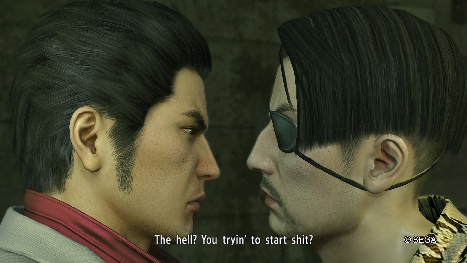 Kiryu vs Majima Blank Meme Template