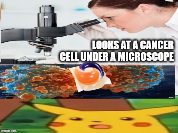 Looking at Cancer Cells Under Microscopes | LOOKS AT A CANCER CELL UNDER A MICROSCOPE | image tagged in scientist microscope,microscope,cancer,memes,cancer cell under a microscope meme,meme | made w/ Imgflip meme maker