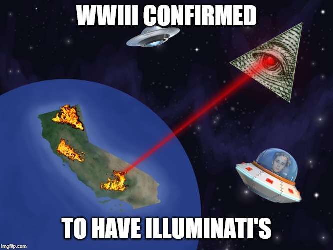 Illuminati laser | WWIII CONFIRMED; TO HAVE ILLUMINATI'S | image tagged in illuminati laser | made w/ Imgflip meme maker