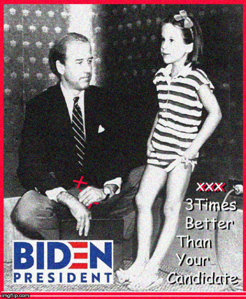 Biden...because America needs more Democratic perverts | image tagged in joe biden,pedophile,political meme,lol so funny | made w/ Imgflip meme maker