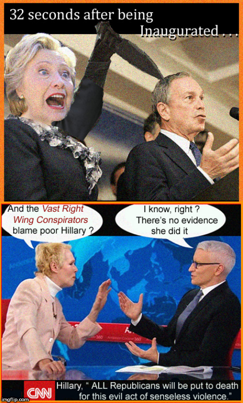 Bloomberg/ Hillary 2020...minus the "Shrimp Cocktail" Bloomberg | image tagged in michael bloomberg,hillary clinton,who killed seth rich,jeffrey epstein,lol,political meme | made w/ Imgflip meme maker