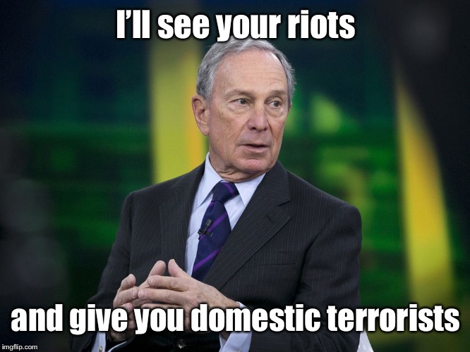 OK BLOOMER | I’ll see your riots and give you domestic terrorists | image tagged in ok bloomer | made w/ Imgflip meme maker