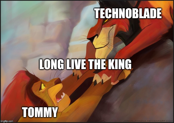 f | TECHNOBLADE; LONG LIVE THE KING; TOMMY | image tagged in long live the king,memes,technoblade | made w/ Imgflip meme maker