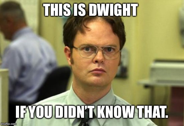 Dwight Schrute Meme | THIS IS DWIGHT; IF YOU DIDN’T KNOW THAT. | image tagged in memes,dwight schrute | made w/ Imgflip meme maker