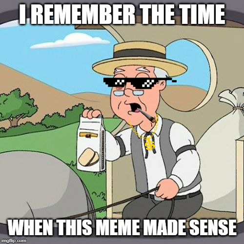 Pepperidge Farm Remembers | I REMEMBER THE TIME; WHEN THIS MEME MADE SENSE | image tagged in memes,pepperidge farm remembers | made w/ Imgflip meme maker