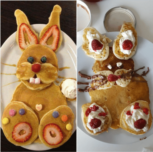 High Quality rabbit pancake expectation vs reality Blank Meme Template