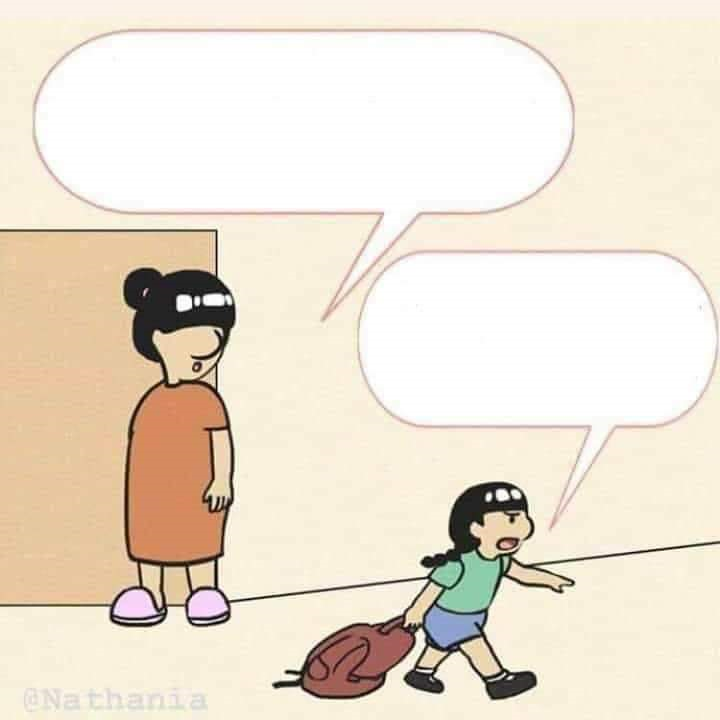 High Quality Mom & Daughter Blank Meme Template