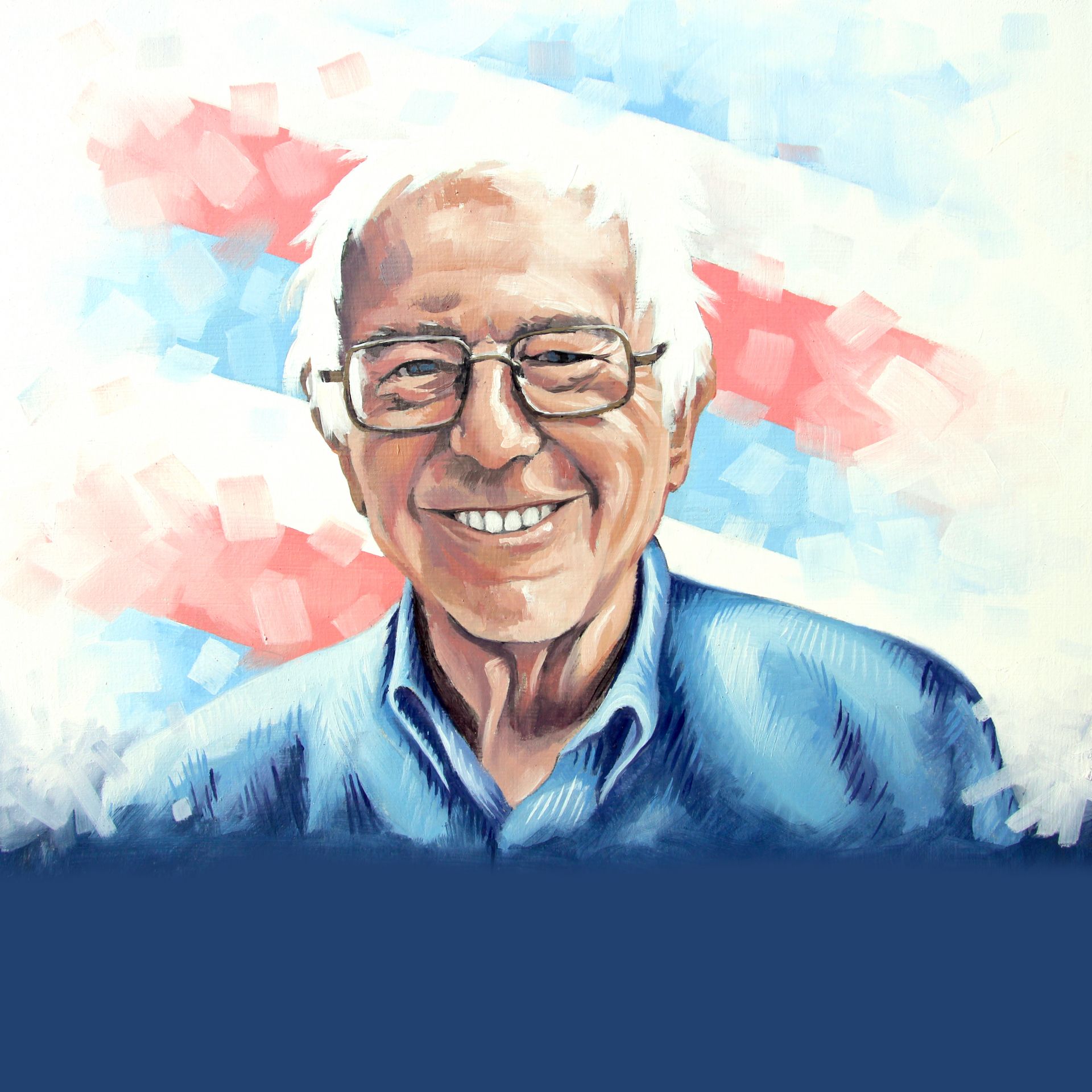 High Quality Bernie Sanders Painting Blank Meme Template
