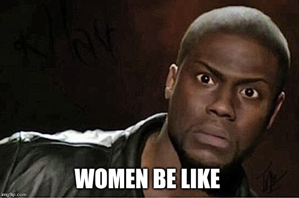 Kevin Hart | WOMEN BE LIKE | image tagged in memes,kevin hart | made w/ Imgflip meme maker