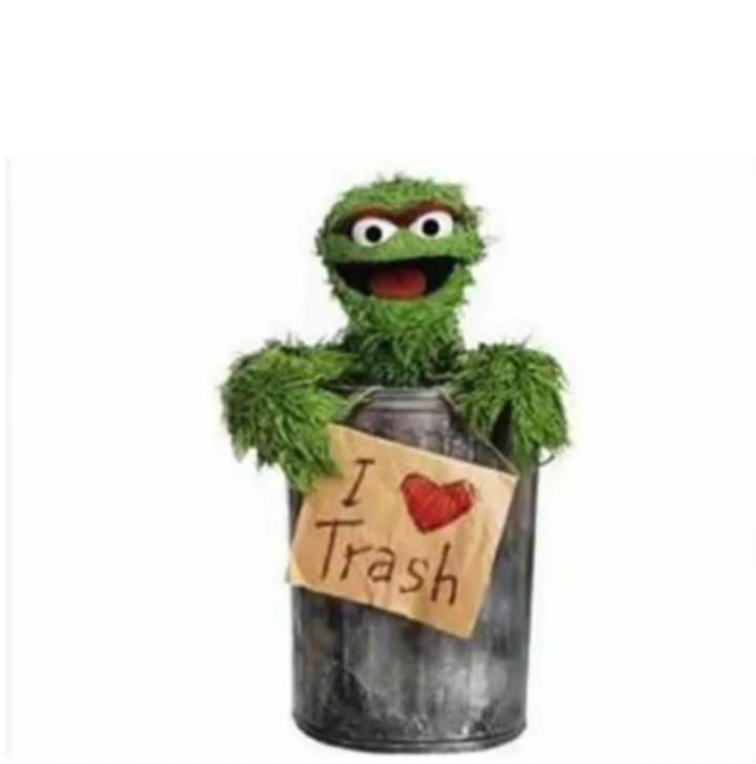 High Quality I love trash Blank Meme Template