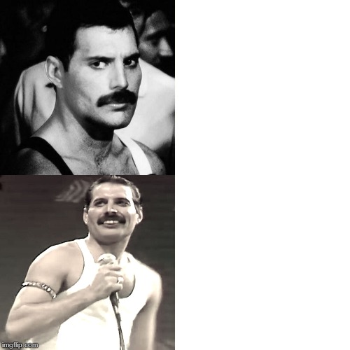 High Quality Freddie Mercury Drake Like Format Blank Meme Template