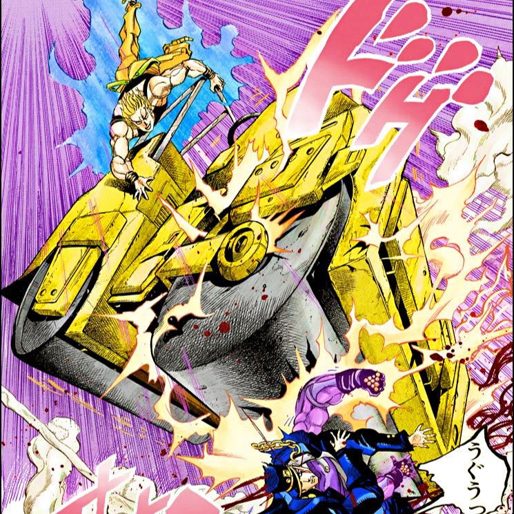 JoJo road roller Blank Meme Template