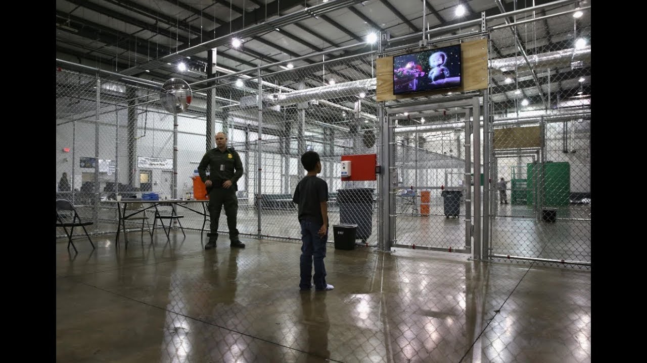 High Quality Children Cage TV Migrant Blank Meme Template