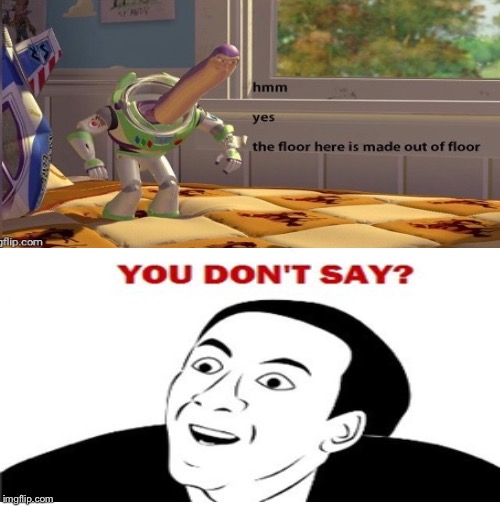 You Don’t Say? | image tagged in you don't say,hmm yes the floor here is made out of floor,stupid,buzz lightyear | made w/ Imgflip meme maker