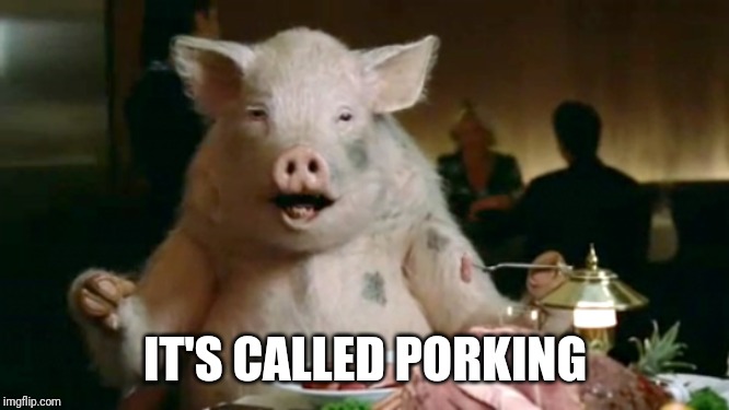 pork cannibal  | IT'S CALLED PORKING | image tagged in pork cannibal | made w/ Imgflip meme maker