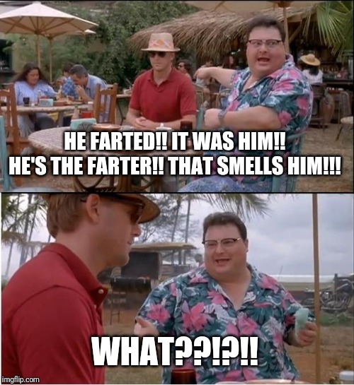 See Nobody Cares | HE FARTED!! IT WAS HIM!! HE'S THE FARTER!! THAT SMELLS HIM!!! WHAT??!?!! | image tagged in memes,see nobody cares | made w/ Imgflip meme maker