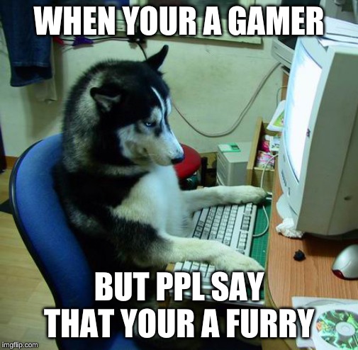 I Have No Idea What I Am Doing | WHEN YOUR A GAMER; BUT PPL SAY THAT YOUR A FURRY | image tagged in memes,i have no idea what i am doing | made w/ Imgflip meme maker