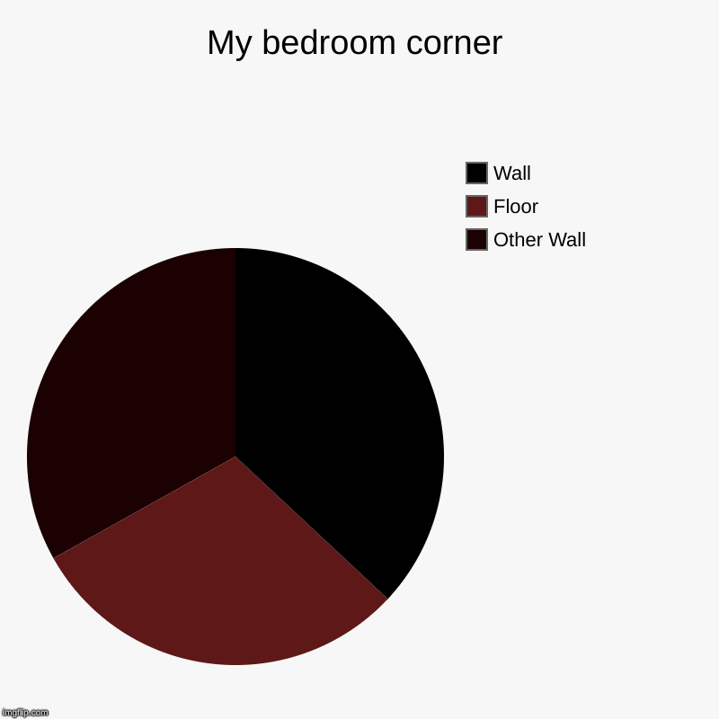 My bedroom corner | Other Wall, Floor, Wall | image tagged in charts,pie charts | made w/ Imgflip chart maker