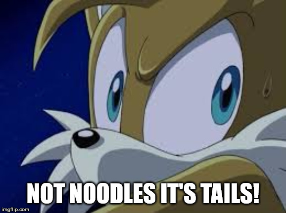 NOT NOODLES IT'S TAILS! | made w/ Imgflip meme maker