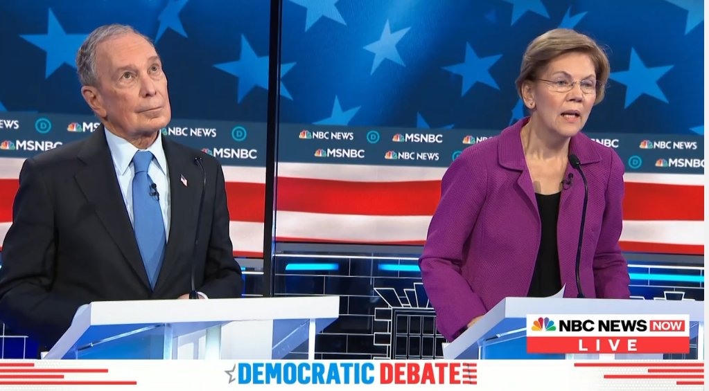 Bloomberg & Warren debate Blank Meme Template