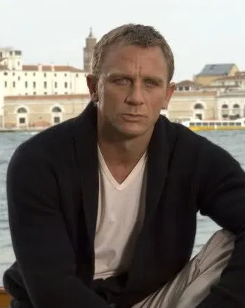 Daniel Craig in a sweater Blank Meme Template