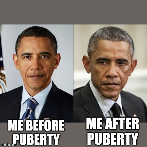Before and After | ME AFTER PUBERTY; ME BEFORE PUBERTY | image tagged in before and after | made w/ Imgflip meme maker