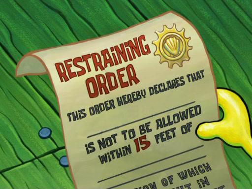 Spongebob Restraining Order Blank Meme Template