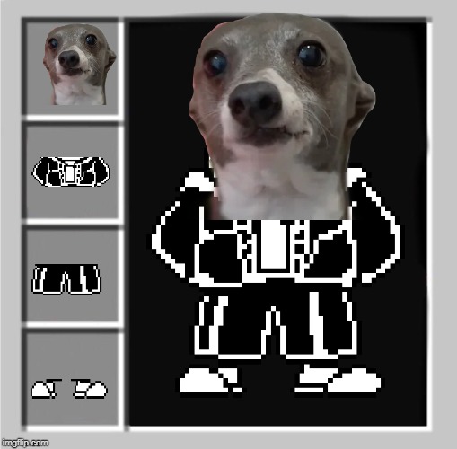 Kermit Sans | image tagged in minecraft armor,kermit the dog,sans undertale,undertale dog,annoying dog,utmm | made w/ Imgflip meme maker