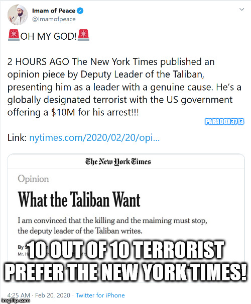 Next week it will be the Washington Post supporting ISIS Leaders for being the austere religious scholars they are. | PARADOX3713; 10 OUT OF 10 TERRORIST PREFER THE NEW YORK TIMES! | image tagged in memes,terrorism,washington post,fake news,new york times,islam | made w/ Imgflip meme maker