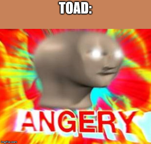 Surreal Angery | TOAD: | image tagged in surreal angery | made w/ Imgflip meme maker