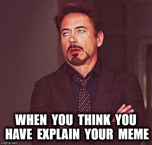 WHEN  YOU  THINK  YOU  HAVE  EXPLAIN  YOUR  MEME | made w/ Imgflip meme maker
