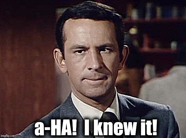 get smart | a-HA!  I knew it! | image tagged in get smart | made w/ Imgflip meme maker