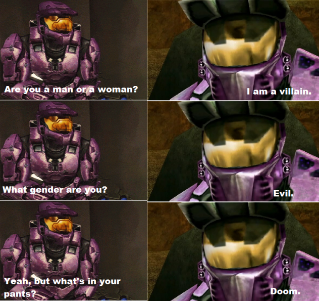 Red Vs Blue are you a man or a woman Blank Meme Template