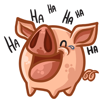 High Quality Laughing Pig Blank Meme Template