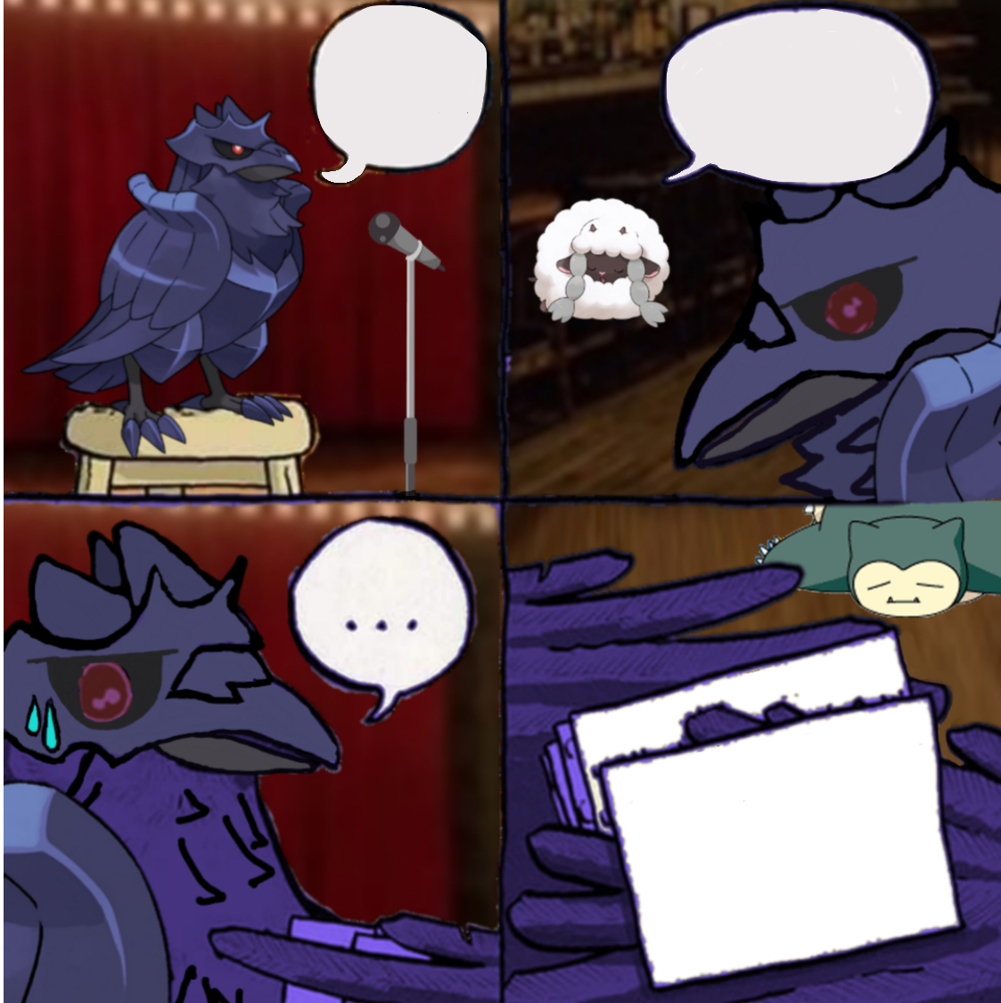 High Quality Corviknight wooloo show Blank Meme Template