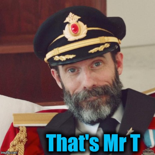 Captain Obvious | That's Mr T | image tagged in captain obvious | made w/ Imgflip meme maker
