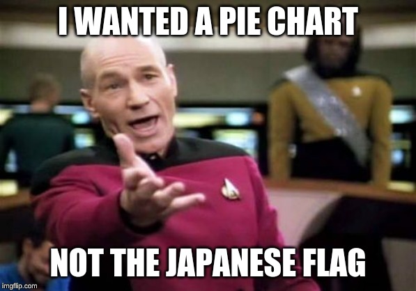 Picard Wtf Meme | I WANTED A PIE CHART NOT THE JAPANESE FLAG | image tagged in memes,picard wtf | made w/ Imgflip meme maker