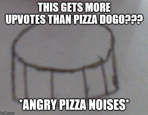 howwwww | THIS GETS MORE UPVOTES THAN PIZZA DOGO??? *ANGRY PIZZA NOISES* | made w/ Imgflip meme maker