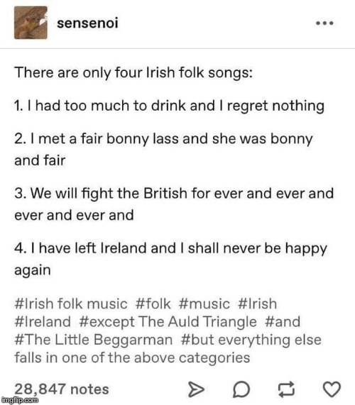 image tagged in repost,irish,music | made w/ Imgflip meme maker