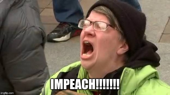 Screaming Trump Protester at Inauguration | IMPEACH!!!!!!! | image tagged in screaming trump protester at inauguration | made w/ Imgflip meme maker